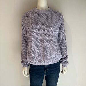 Universal Thread Chunky Knit Sweater Lavender Lilac Small Crew Neck